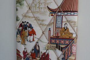 Your first upholstery project! A beautiful, useful pin board